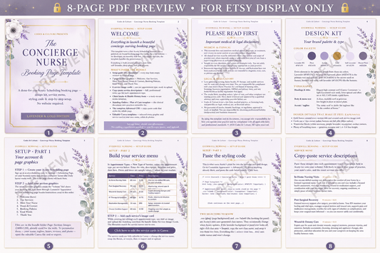 Concierge Nurse Booking Page Template & Business Toolkit - view 2