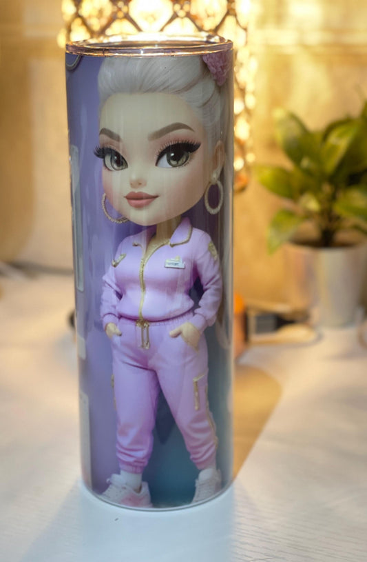Labor and Delivery Life Tumbler - Pink, Polished & Pushin with Purpose - view 2