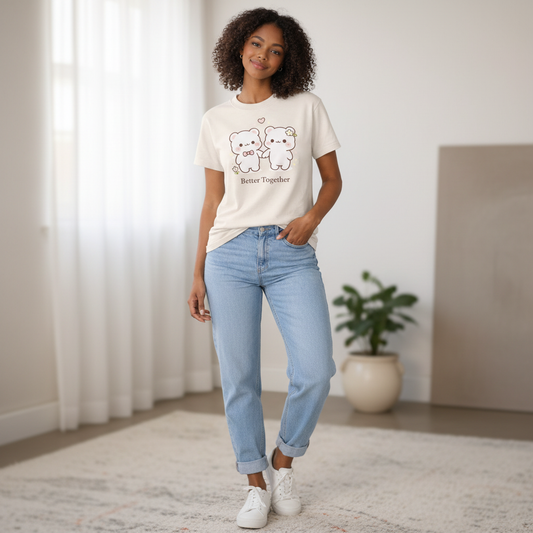 Better Together Crew Tee styled with denim