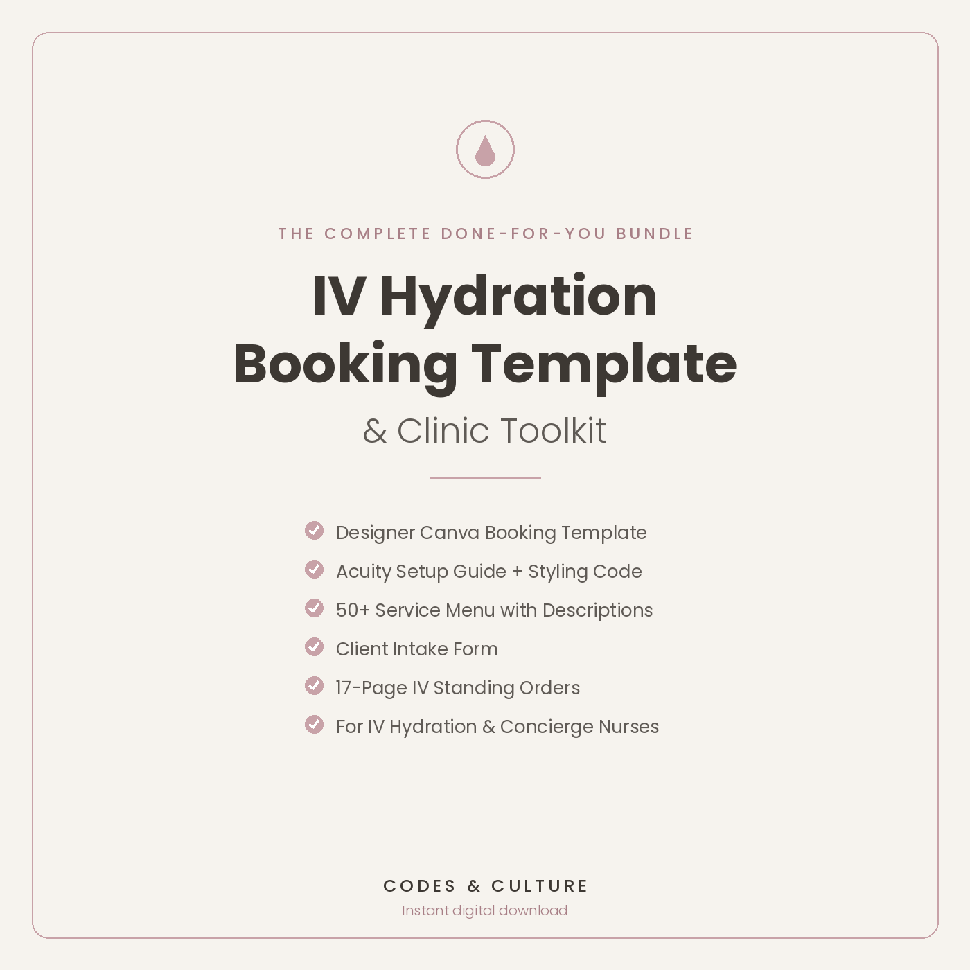 IV Hydration Booking Template & Clinic Toolkit
