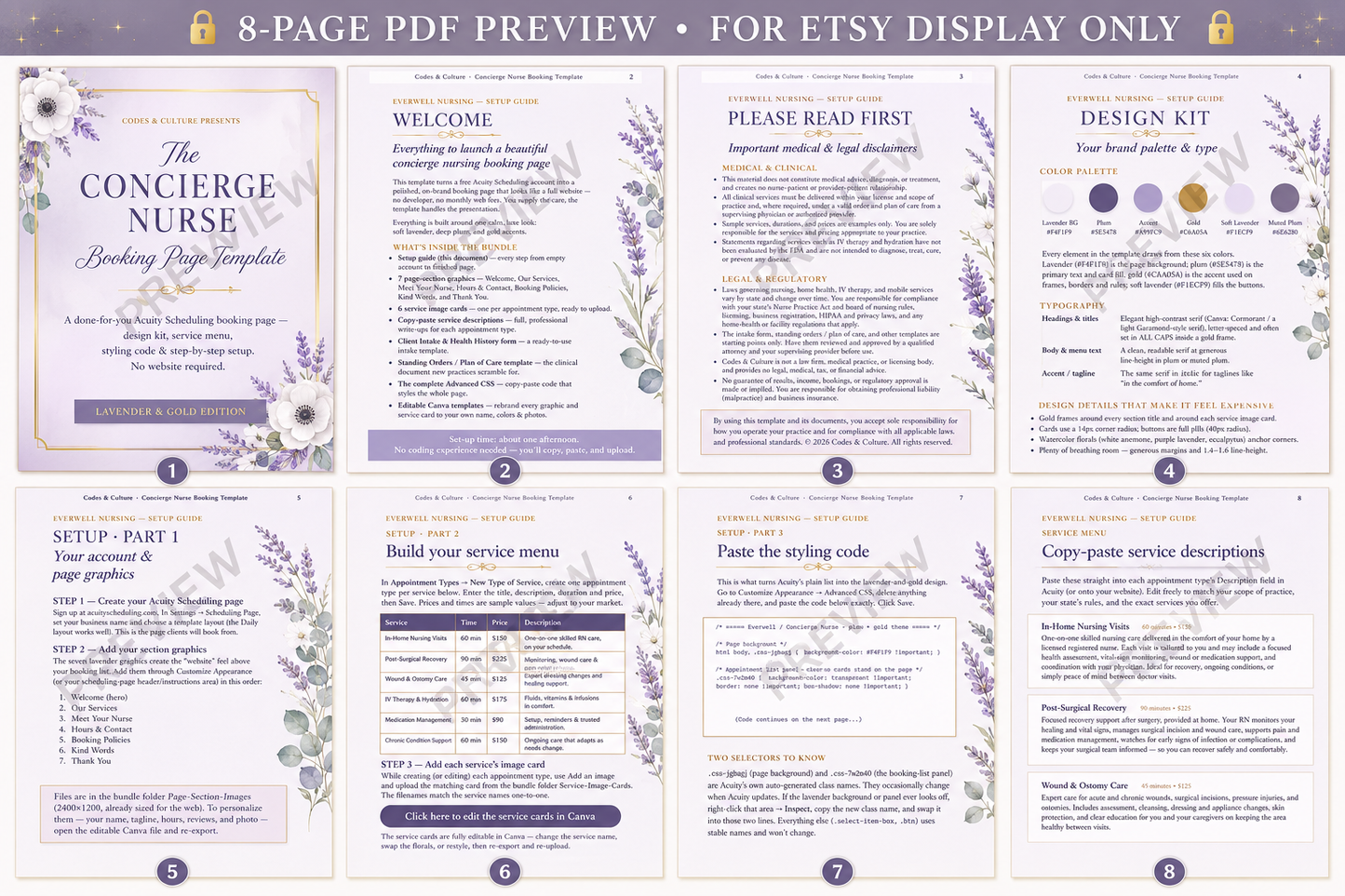 Concierge Nurse Booking Page Template & Business Toolkit