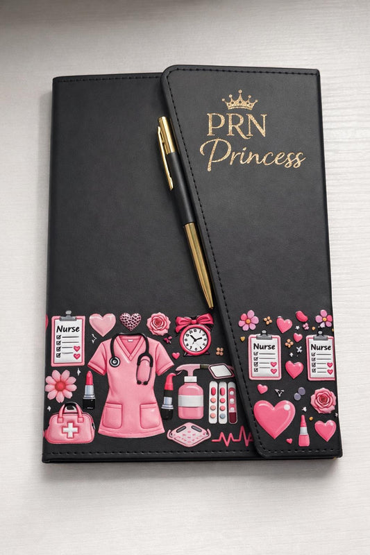 PRN Princess Faux Leather Nurse Journal