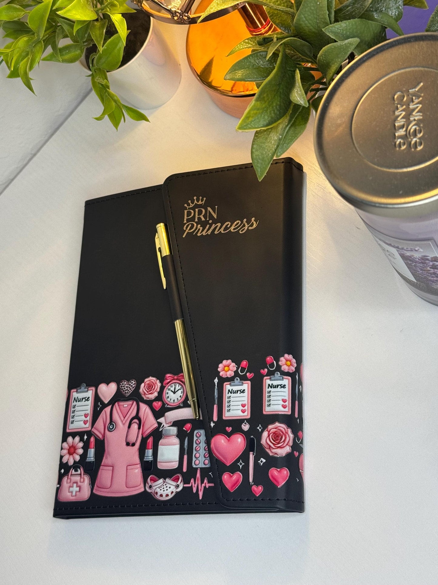 PRN Princess Journal | Faux Leather Nurse Notebook