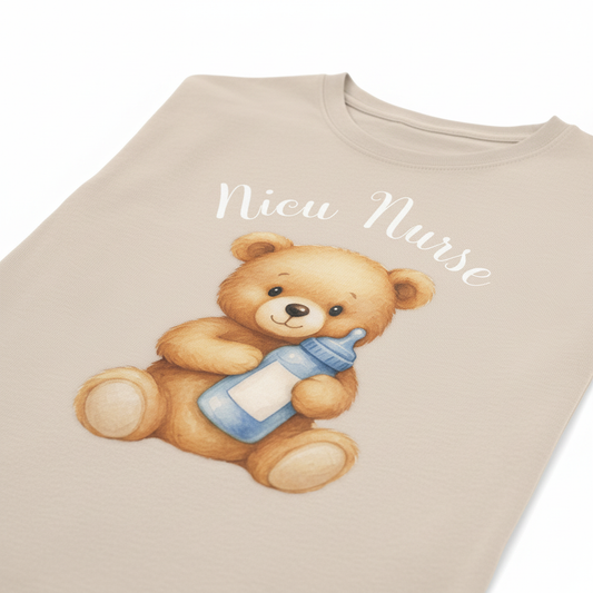 NICU Teddy T-Shirt close up detail
