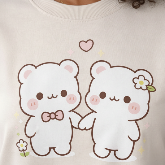 Better Together Crew Tee close up detail