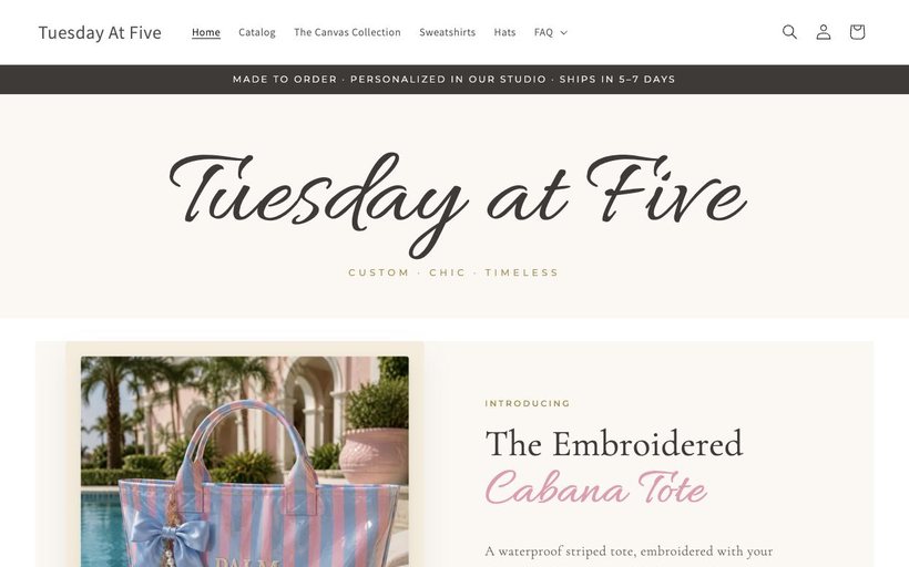 Tuesday At Five website